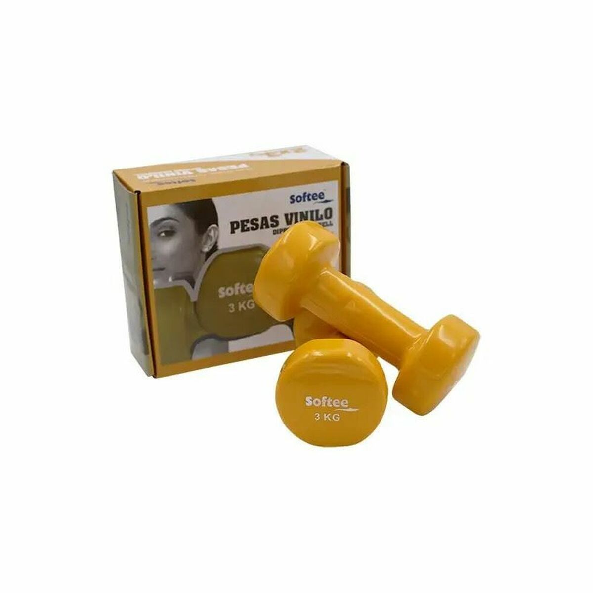 Vinyl Dumbbells – 3 kg (Set, Gelb)