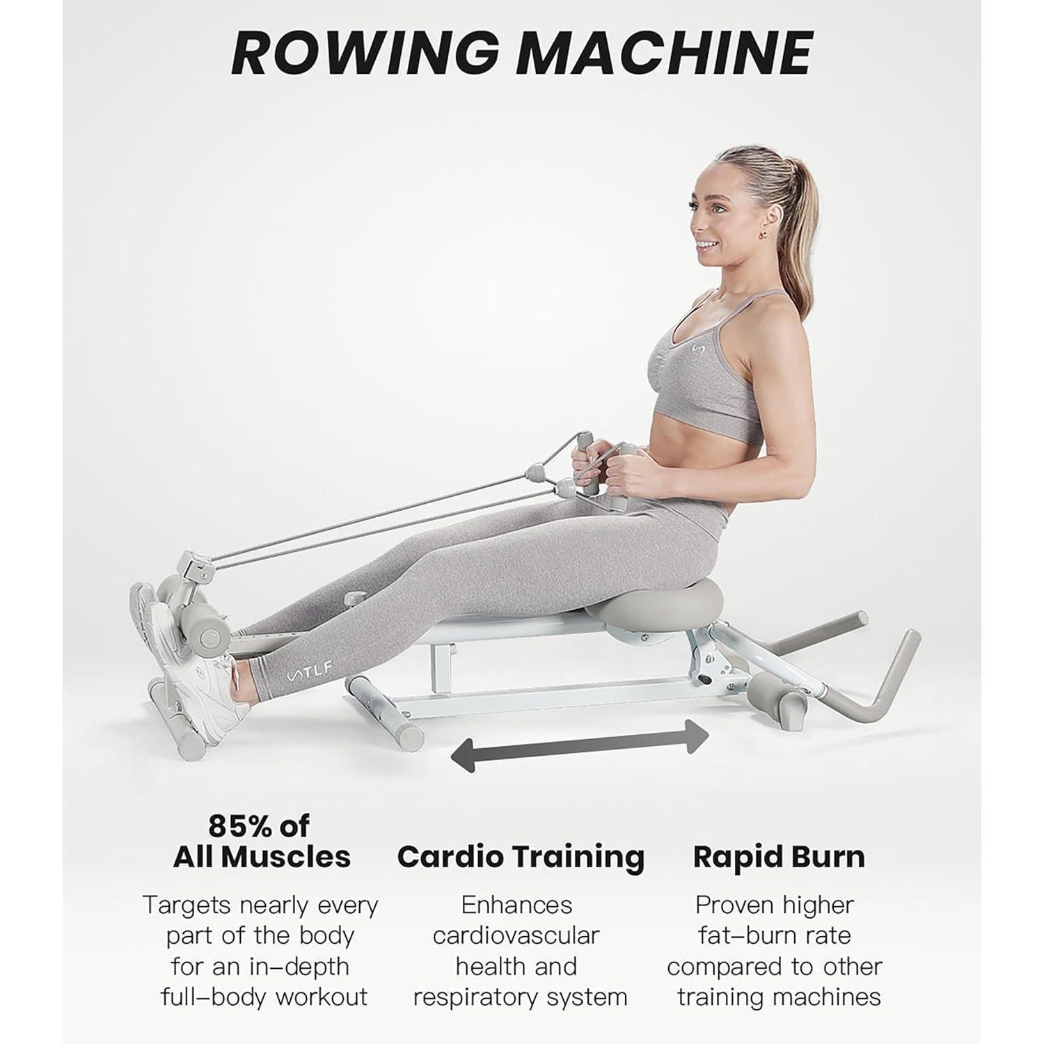 Omiinova Pro Max 4-in-1 Heim-Gym – Bauch- & Core-Trainer, Rudergerät & Multifunktionstrainer