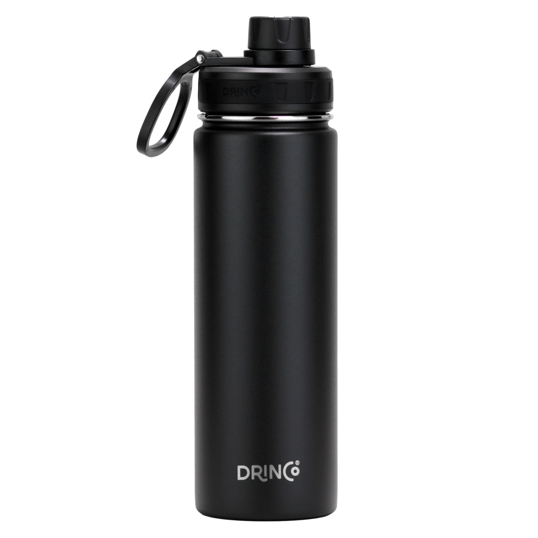 DRINCO® Edelstahl Sport-Trinkflasche – 650ml, Isoliert & Auslaufsicher